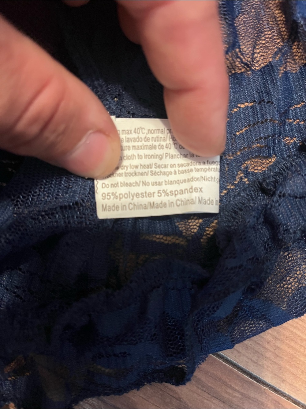 Lace Kimono Cardigan - Royal Blue - Picture 4 of 6